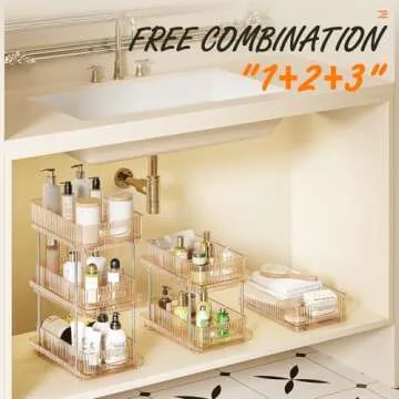 ESTHELLO 3-Tier Bathroom Organizer for Stylish Storage