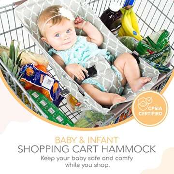 Binxy Baby Shopping Cart Hammock for Infants and Toddlers, Cart Seats for Babies, for All Car Seat M...
