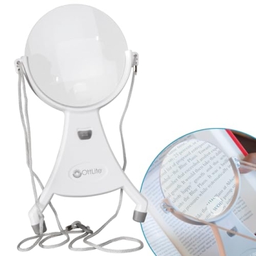 OttLite 4-Inch Hands-Free LED Magnifier with Adjustable Neck Cord for Needlepoint and Sewing
