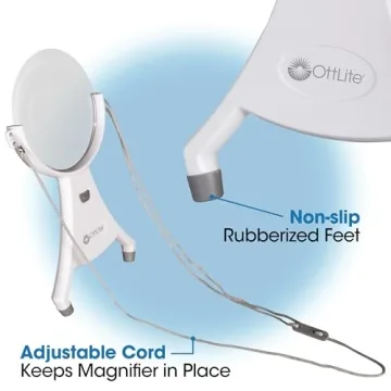 OttLite 4-Inch Magnifier - LED Light & Adjustable Neck Cord