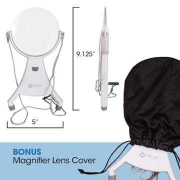 OttLite 4-Inch Magnifier - LED Light & Adjustable Neck Cord