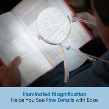 OttLite 4-Inch Magnifier - LED Light & Adjustable Neck Cord