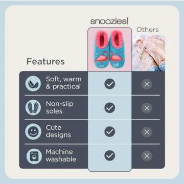 Snoozies Pairable Slipper Socks - Funny House Slippers for Women, Non-Slip Fuzzy Slipper Socks - Flamingo - Large