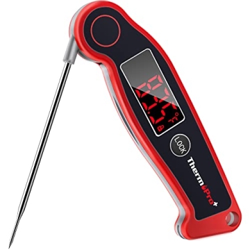 ThermoPro TP19 Waterproof Digital Meat Thermometer for Grilling with Ambidextrous Backlit & Thermoco...