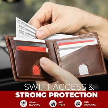 Stylish Bull Guard Leather Wallet with RFID Protection for Men