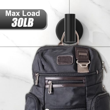 Stusgo 4-Pack Black Towel Hooks for Modern Bathrooms