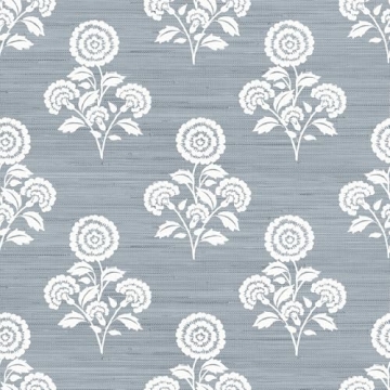 Flourish Blue Floral Peel and Stick Wallpaper for Home Decor