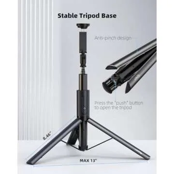 64" Selfie Stick Tripod with Remote for iPhones