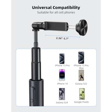 64" Selfie Stick Tripod with Remote for iPhones