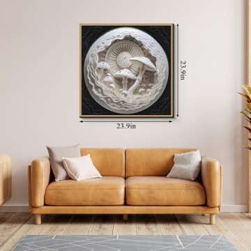 Mushroom Puzzles for Adults 1000 Pieces, Magic Forest Paper Cut Jigsaw Puzzles, Fantasy Mushroom Fungi as Home Decor