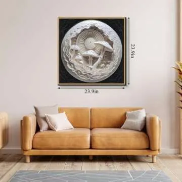 Mushroom Puzzles for Adults 1000 Pieces, Magic Forest Paper Cut Jigsaw Puzzles, Fantasy Mushroom Fungi as Home Decor