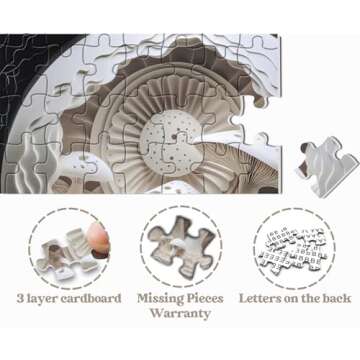 Mushroom Puzzles for Adults 1000 Pieces, Magic Forest Paper Cut Jigsaw Puzzles, Fantasy Mushroom Fungi as Home Decor