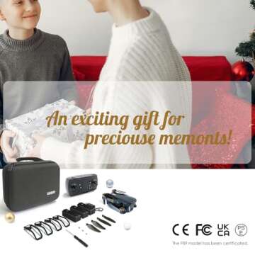 Brushless Super Endurance Foldable Drone with Camera for Beginners–60+ min Flight Time, WiFi FPV Quadcopter with 120°Wide-Angle 4K HD Camera, Brushless Motor, Auto Hover, Follow Me (3 Batteries)