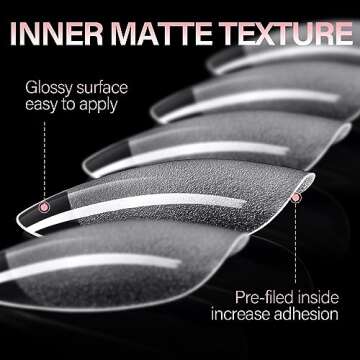 AILLSA Short Almond Nail Tips Soft Gel Pre-Shaped Acrylic Nail Tips Half Matte Full Cover Nail Tips Clear Gelly Press on Flase Nail Tips for Extension Nail Manicure Home DIY 240PCS 15Sizes