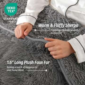 Wemore Shaggy Faux Fur Weighted Blanket for Comfort and Warmth