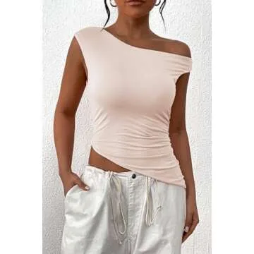 PRETTYGARDEN Women's Summer Off Shoulder Crop Tops - Stylish & Trendy