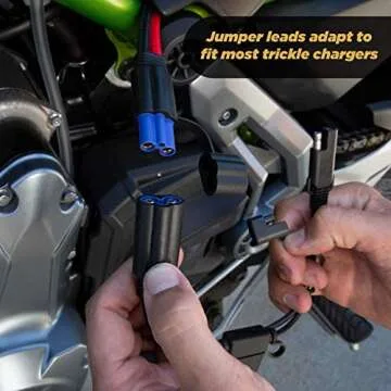 Scosche PBJQC PowerUp QuickConnect PowerSport Battery Jumper Leads Cable with SAE Trickle Charger Adapter for Use with Cars, Trucks, Motorcycles and More