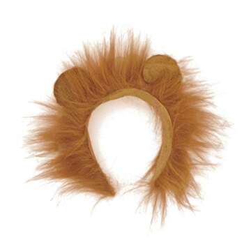 Feacole Lion Ears and Tail Set - Animal Themed Costume Headwear - For Teens - One Size - Dry Clean O...