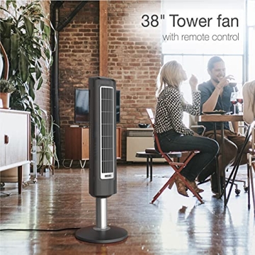 Lasko Wind Tower Fan Remote Control Quiet Speeds Timer