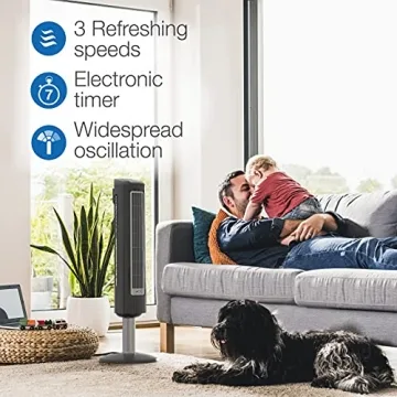 Lasko Wind Tower Fan Remote Control Quiet Speeds Timer