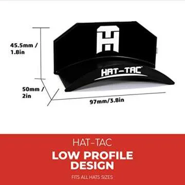 HAT-TAC - Wall Hat Rack Organizer (4-Pack) MADE IN USA Patented Baseball Cap Multi-Purpose Curved Shelf Hanger for Door, Closet, Office, Bedroom, Sturdy Clip Decor Mount System (HT Original Design)