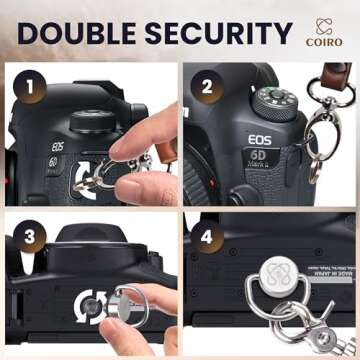 C Coiro Camera Harness for 2 Cameras – Dual Shoulder Leather Camera Strap – Double Camera Harness for DSLR/SLR, Camera Straps for Photographers of All Levels, Standard Straps/Color Brown