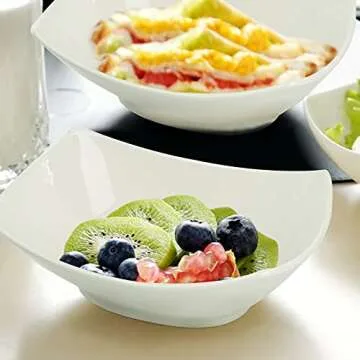 Cedilis Rectangular Serving Bowls 4 Pack - Stylish Ceramic Dishes