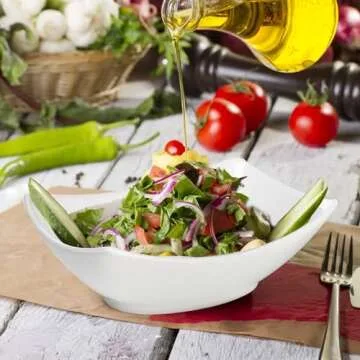 Cedilis Rectangular Serving Bowls 4 Pack - Stylish Ceramic Dishes