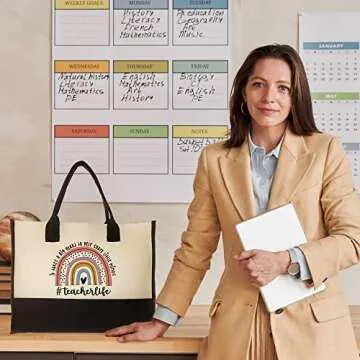 THEBUSSA Teacher Appreciation Tote Bag - Perfect Gift Idea