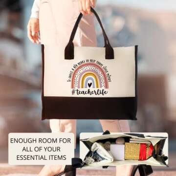 THEBUSSA Teacher Appreciation Tote Bag - Perfect Gift Idea