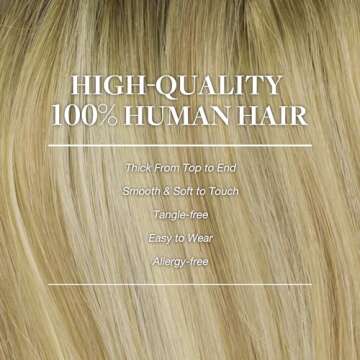 GOO GOO Clip in Hair Extensions Real Human Hair, Remy Human Hair Extensions Clip ins for Women, Natural Human Hair, 20inch 120g 7Pcs, 5A/90/16F Bahamian Balayage