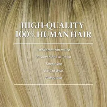 GOO GOO Clip in Hair Extensions Real Human Hair, Remy Human Hair Extensions Clip ins for Women, Natural Human Hair, 20inch 120g 7Pcs, 5A/90/16F Bahamian Balayage