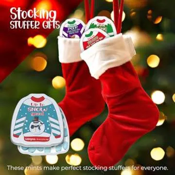 4E's Novelty Funny Sayings Christmas Poop Mint Tins, 4 Pack Stocking Stuffers for Kids Adult Teens, ...