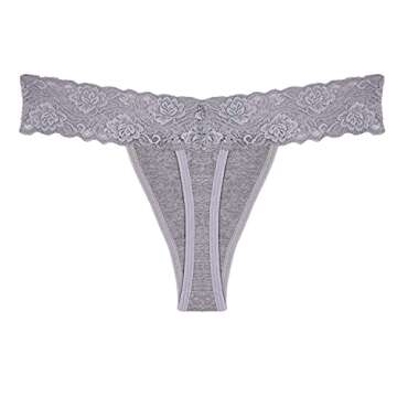 Sunm Boutique Pack of 6 Lace Thongs for Women - Multi-Color Comfort