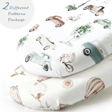 GRSSDER Soft Fitted Bassinet Sheet Set for Newborns