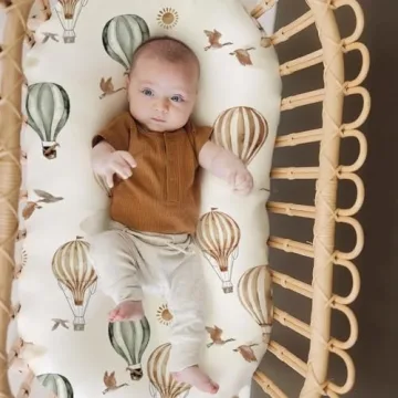 GRSSDER Soft Fitted Bassinet Sheet Set for Newborns