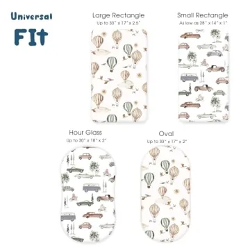 GRSSDER Soft Fitted Bassinet Sheet Set for Newborns