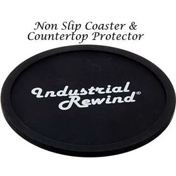 Stylish Black Soap Dispenser with Metal Pump and Coaster