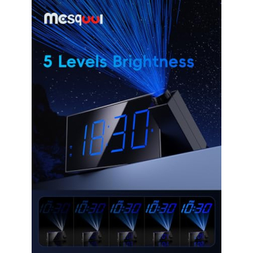 Large LED Digital Projection Alarm Clocks for Bedrooms