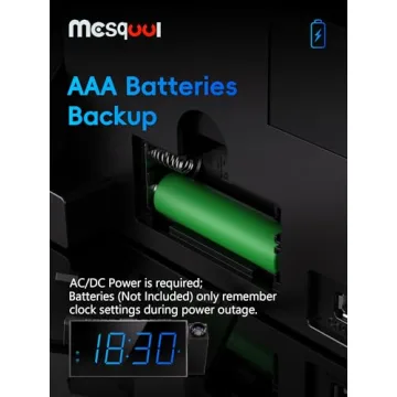 Large LED Digital Projection Alarm Clocks for Bedrooms