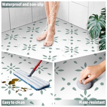 Peel & Stick Vinyl Floor Tiles - 10 Sheets 8x8 Inches