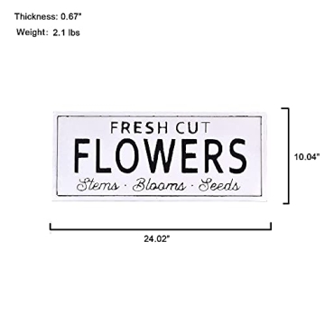 NIKKY HOME Vintage Fresh Cut Flowers Decorative Sign