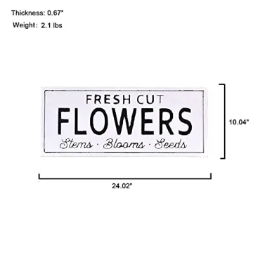 NIKKY HOME Vintage Fresh Cut Flowers Decorative Sign