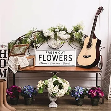 NIKKY HOME Vintage Fresh Cut Flowers Decorative Sign