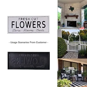 NIKKY HOME Vintage Fresh Cut Flowers Decorative Sign
