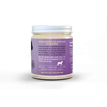 Fatworks Premium Lamb (Mutton) Tallow, 100% Grass-Fed Grass-Finished, Pasture Raised, Artisanally Re...