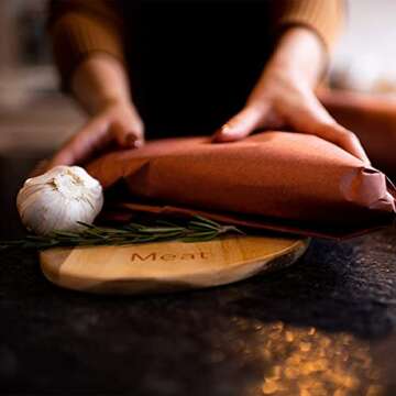 Pink Butcher BBQ Paper Roll (17 Inch x 225 Feet) - Food Grade Peach Wrapping Paper for Smoking Beef Brisket Meat Texas Style, All Natural and Unbleached