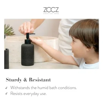 ZCCZ Black Bathroom Accessories Set for Stylish Organization