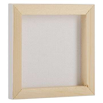Tosnail 24 Pieces 3" x 3" Mini Canvas Panels Mini Stretched Canvas Small Canvas Boards Square Canvas for Painting, Craft