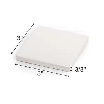 Tosnail 24 Pieces 3" x 3" Mini Canvas Panels Mini Stretched Canvas Small Canvas Boards Square Canvas for Painting, Craft